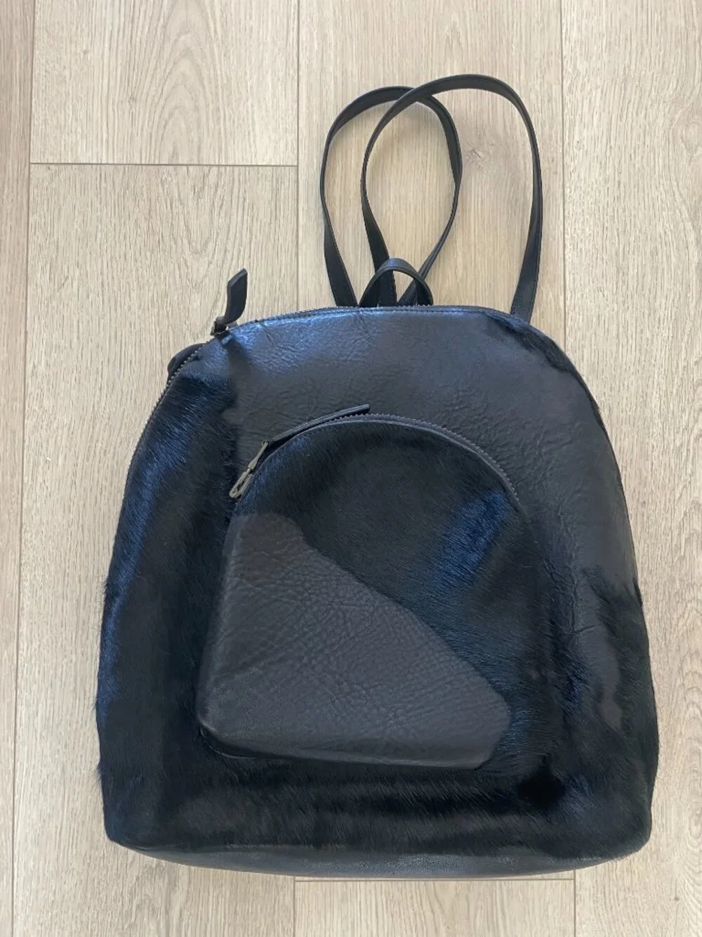 Vintage Christiansen Leather & Hair-On Cowhide Backpack Designer Bag